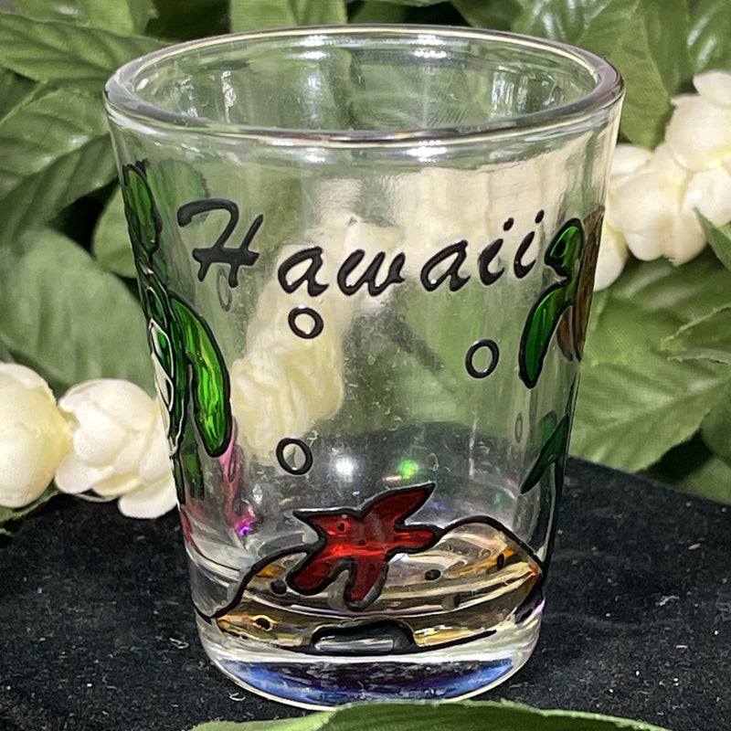 Shot Glass - Stained Glass Honu