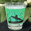Shot Glass - Surfer Boy Hawaii Green, Yellow, Blue
