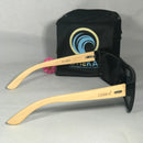 Hoku Black Rim Bamboo Sunglasses