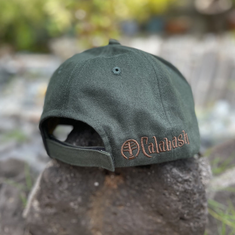 Koa Wood Bill Cap - Coconut Tree Wood Stamp w/ Island Chain Brim