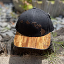 Koa Wood Bill Cap - Hawaiian Island Chain - 3 Honu/Turtle Brim
