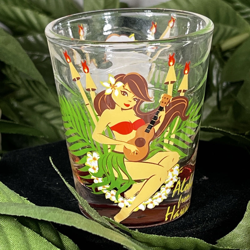 Shot Glass - Cartoon Ukulele Player