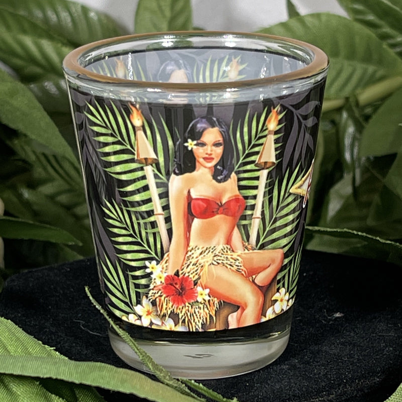 Shot Glass - Conch shell Hawaii Hula Dancer