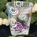 Shot Glass - Clear Colorful Honu w/ Swirls