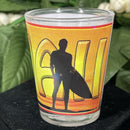 Shot Glass - Surfer Boy Hawaii Green, Yellow, Blue