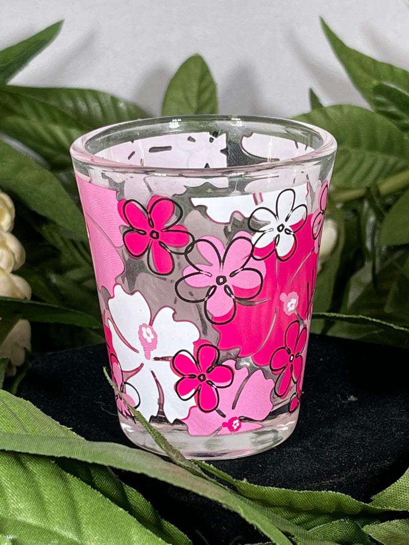 Shot Glass - Plumeria Hawaii Pink