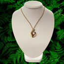 Carved Hawaiian Curly Koa Wood & Cow Bone Fish Hook