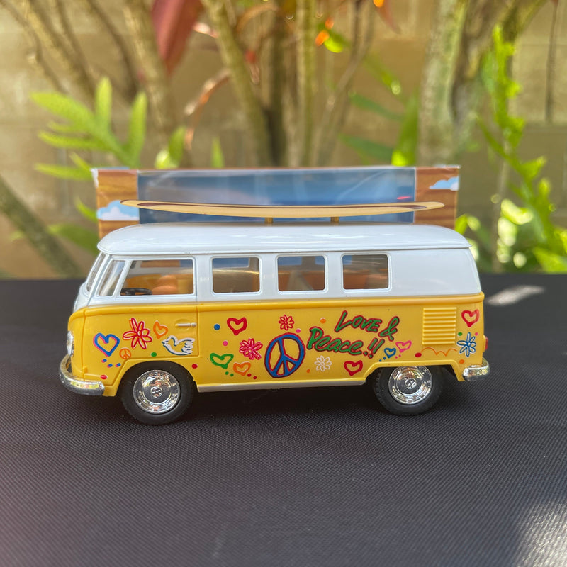 Hawaiian Collectibles - 49764H VW '62 Bus w/ Board (Yellow & White)