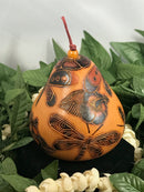 Christmas Mini Wood Burned Gourd Ornament - Dragonfly