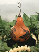Christmas Mini Wood Burned Gourd Ornament - Hawaiian Guardians