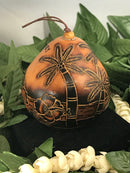 Christmas Mini Wood Burned Gourd Ornament - Our Anniversary