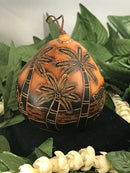 Christmas Mini Wood Burned Gourd Ornament - Our Anniversary