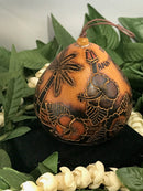 Christmas Mini Wood Burned Gourd Ornament - Our Anniversary