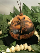 Christmas Mini Wood Burned Gourd Ornament - Just Mauied