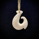 Tongan Style Cow Bone Fish Hook Pendant
