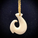 Tongan Style Cow Bone Fish Hook Pendant