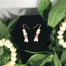 Ni'ihau White Momi and Kahelelani Shell 1-1/2" Earrings