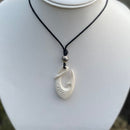 Tahitian Pearl- Cow Bone with Tahitian Pearl Fish Hook