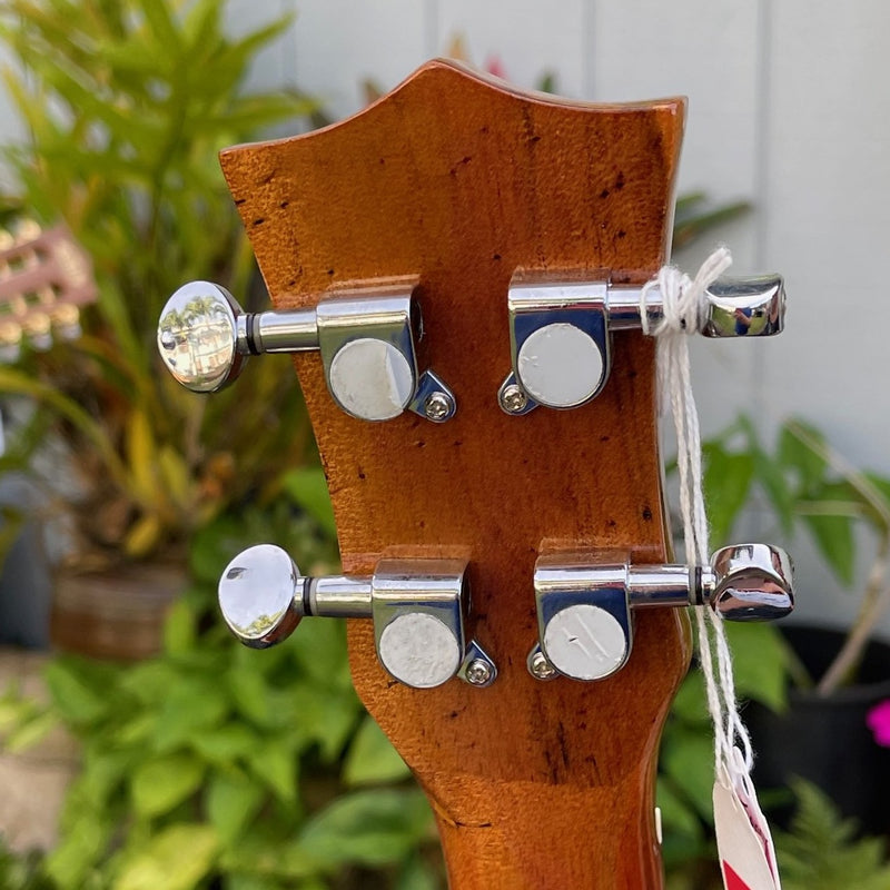 4-String Concert - Koa wood Pineapple Shaped High Gloss with Faux Turtle Inlay