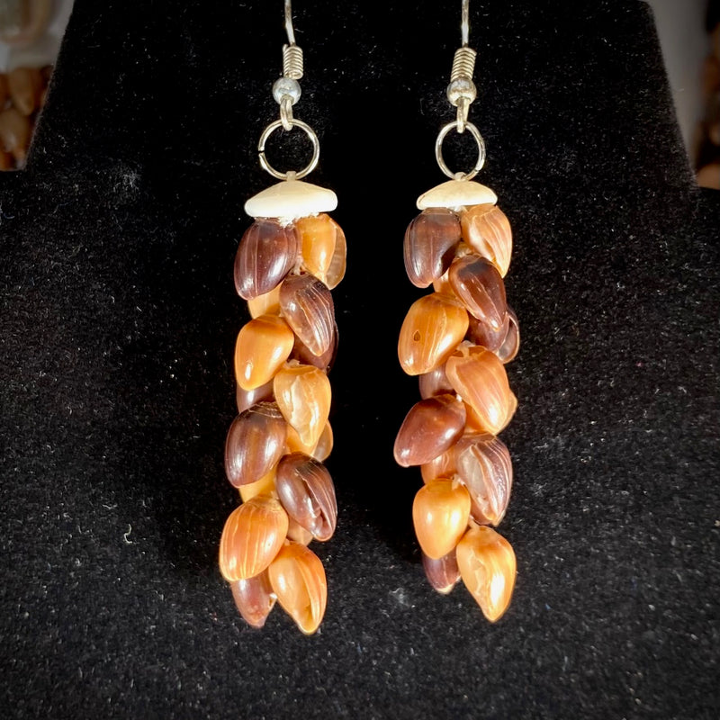 Niihau Poleho Shell Lei and Earring Set