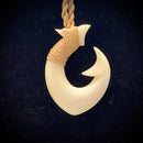 Hawaiian Style Cow Bone Fish Hook Pendant