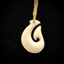 Tongan Style Cow Bone Fish Hook Pendant