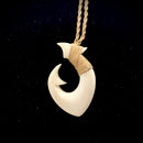 Hawaiian Style Cow Bone Fish Hook Pendant