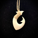 Hawaiian Style Cow Bone Fish Hook Pendant