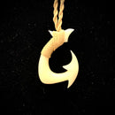 Hawaiian Cow Bone Fish Hook Pendant