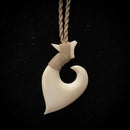 Hawaiian Cow Bone Fish Hook Pendant