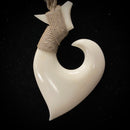 Hawaiian Cow Bone Fish Hook Pendant