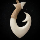 Hawaiian Cow Bone Fish Hook Pendant