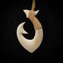 Hawaiian Cow Bone Fish Hook Pendant