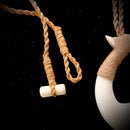 Hawaiian Cow Bone Fish Hook Pendant