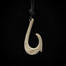 Hawaiian Cow Bone Fish Hook Pendant
