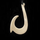 Hawaiian Cow Bone Fish Hook Pendant