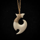 Hawaiian Cow Bone Fish Hook Pendant