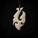 Fancy Hawaiian Cow Bone Fish Hook Pendant