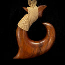 Carved Hawaiian Koa Wood Fish Hook