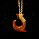 Carved Hawaiian Koa Wood Fish Hook