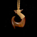 Carved Hawaiian Koa Wood Fish Hook