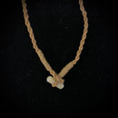 Hawaiian Cow Bone with Tribal Tattoo Fish Hook Pendant