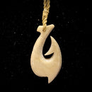 Carved Granite Fish Hook Pendant