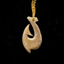 Carved Granite Fish Hook Pendant