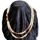 2 Strand Ni'ihau Multi-colored Momi and Kahelelani Shell Kipona Style 28' Lei