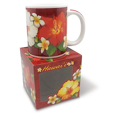Coffee Mugs - Plumeria Hibiscus