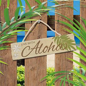 Sign- Live with Aloha