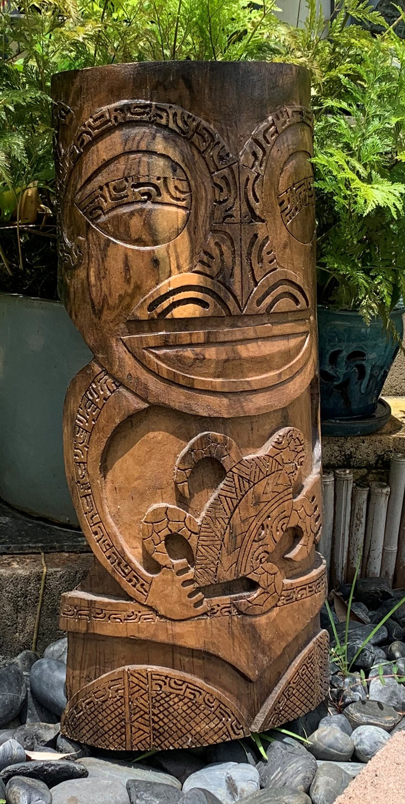 Tiki - Voyager Protector with a Honu (turtle)