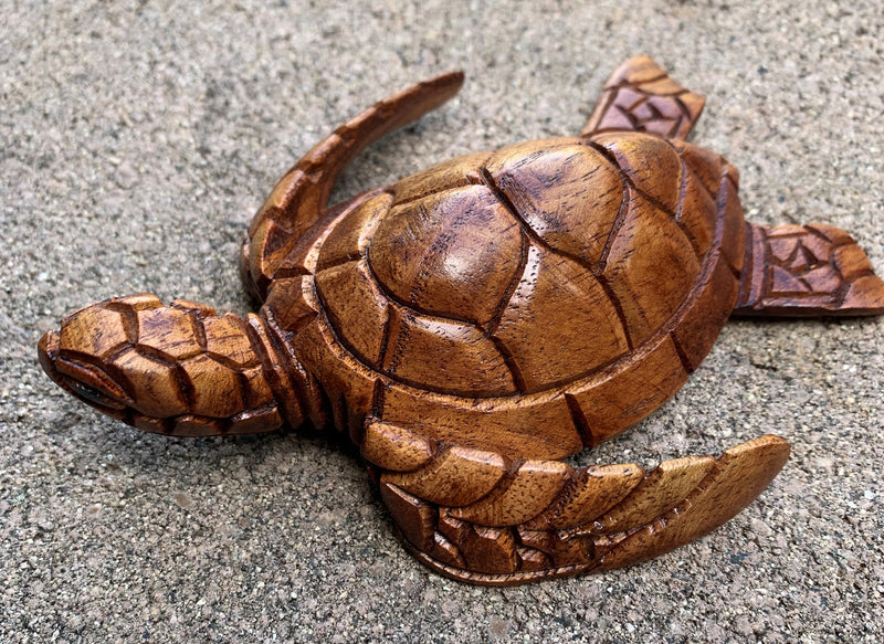 Carved table top Honu