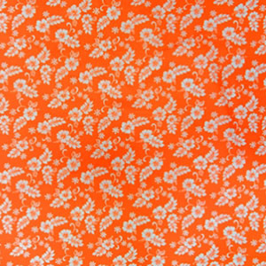 100% Cotton Hawaiian Fabric - Hibiscus - Bright Orange